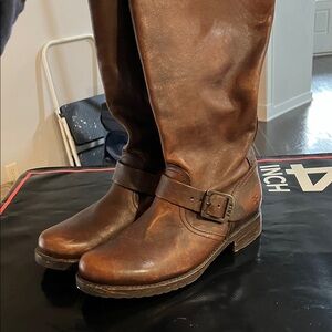 Frye Brown Leather Winter Boots
